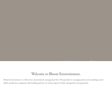 Tablet Screenshot of bloomentertainment.com